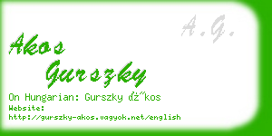 akos gurszky business card